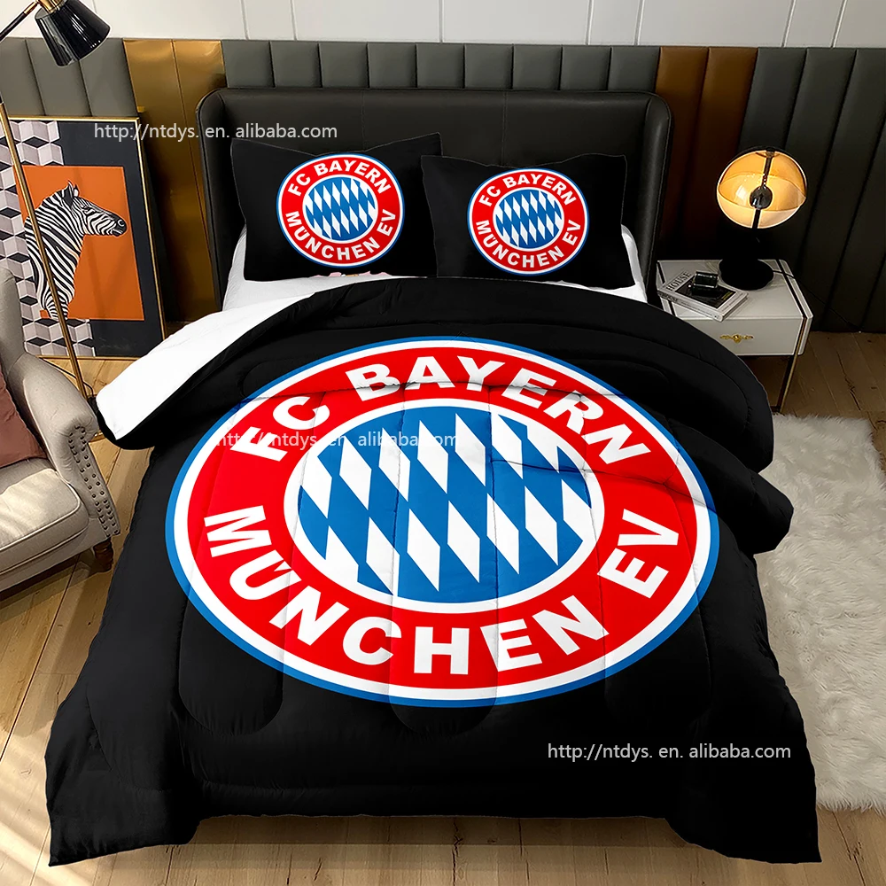 Made in China 3D Printing quilting soft winter quilt core customizable ball Football Club logo quilt