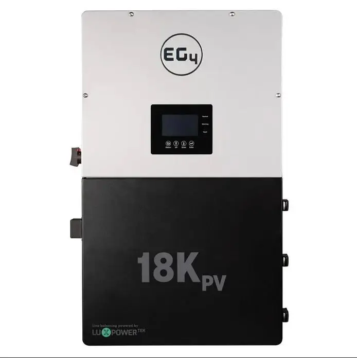 Гибридный солнечный инвертор EG4 18KPV лучший полностью в одном 18000 Вт PV вход 12000 выход 48 В 120/240 разделенный фазовый для ручных инструментов распродажа