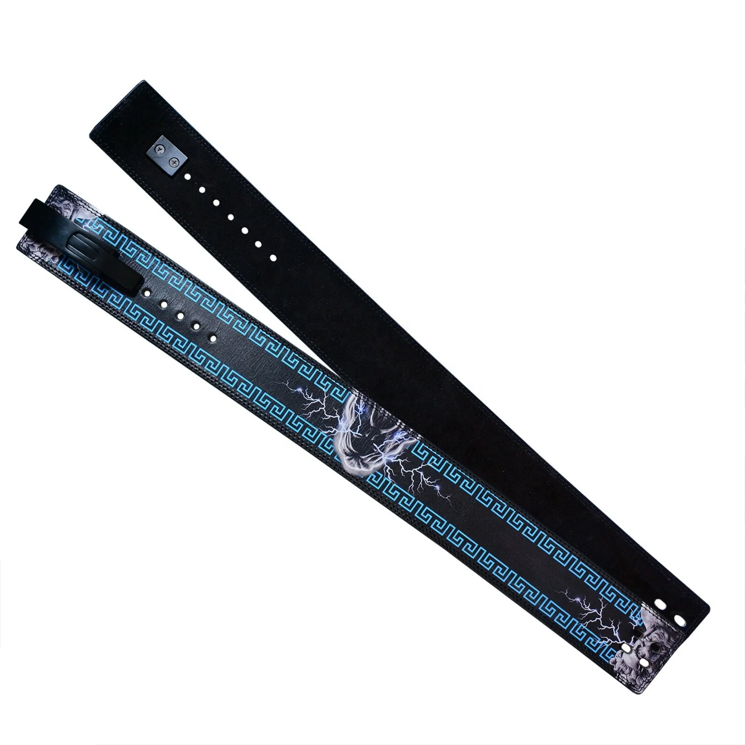 Custom Zeus Print Leather Weight Lifting Lever Belt Wholesale 10mm Thick Nubuck Leather Belt Adjustable Lever Powerlifting Belt