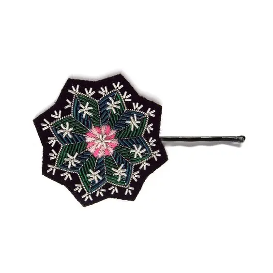 new fashion  hand embroidery bullion wire brooch HAND  fashion brooch custom made jacket patches ladies brooch flower pin