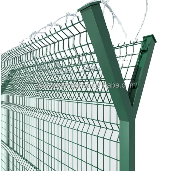 Galvanized Steel Metal PVC Coated 3D V Bending Curved Garden Farm Welded Wire Mesh Panel Fencing