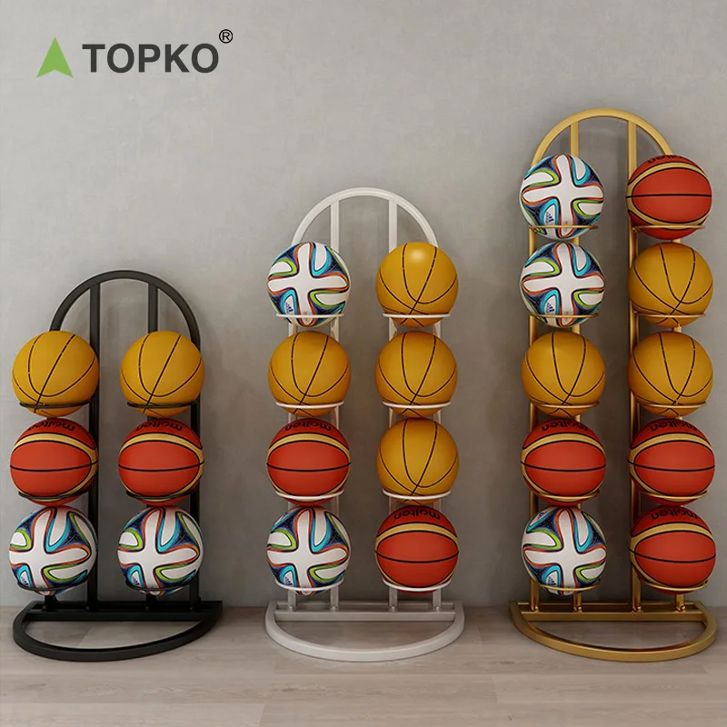 TOPKO Sports Equipment Football Volleyball Basketball Ball Storage Display Rack Holder Outdoor Sports Ball Display Stand