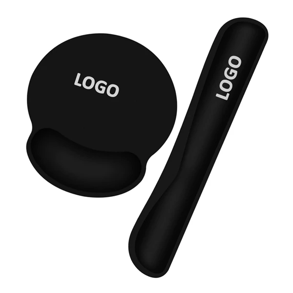 Memory Foam Mouse Pad and Keyboard Wrist Rest Set Comfort and Support for Extended Computer Use Wrist Pain Relief