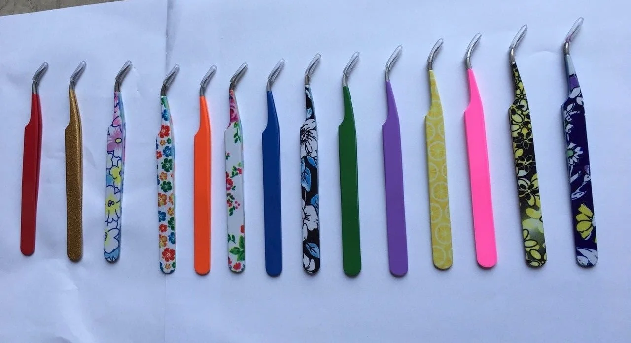 Wholesale Cheapest Price Paper Coated  Hand Tested Classic  And Mega Volume  Eyelash Extension Tweezer