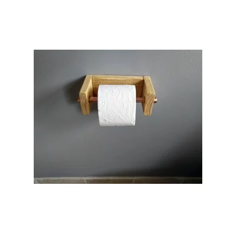 Simply Standing Wooden Paper Roll Holder Kitchen Paper Hanger Rack Bathroom Long Handle Decorative Items