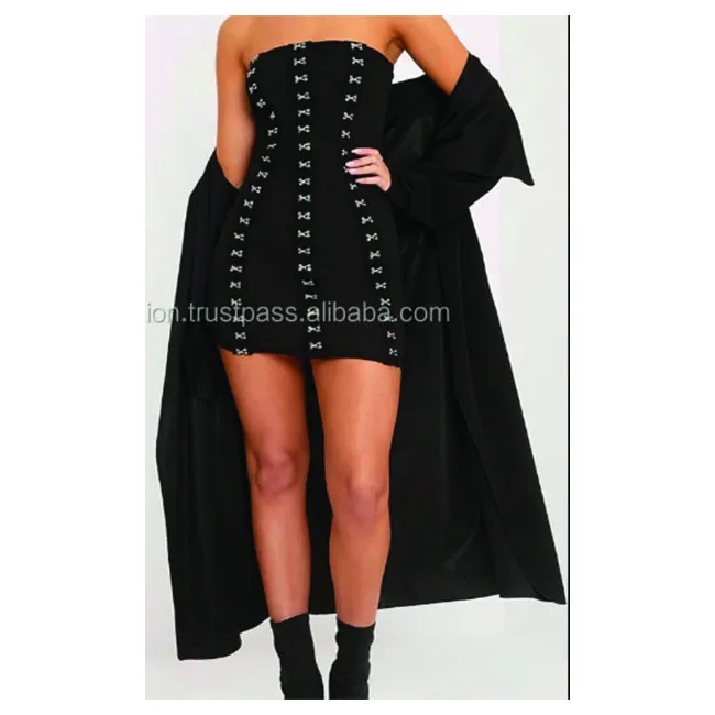 Top Quality Factory in Bangladesh New Design Touch Feeling Women Fashion Clothing Satin Bodycon Mini Dress Women