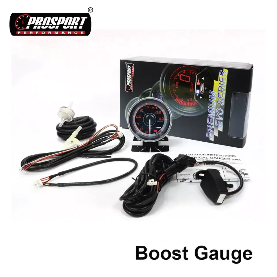 60mm boost gauge electrical black face two colors