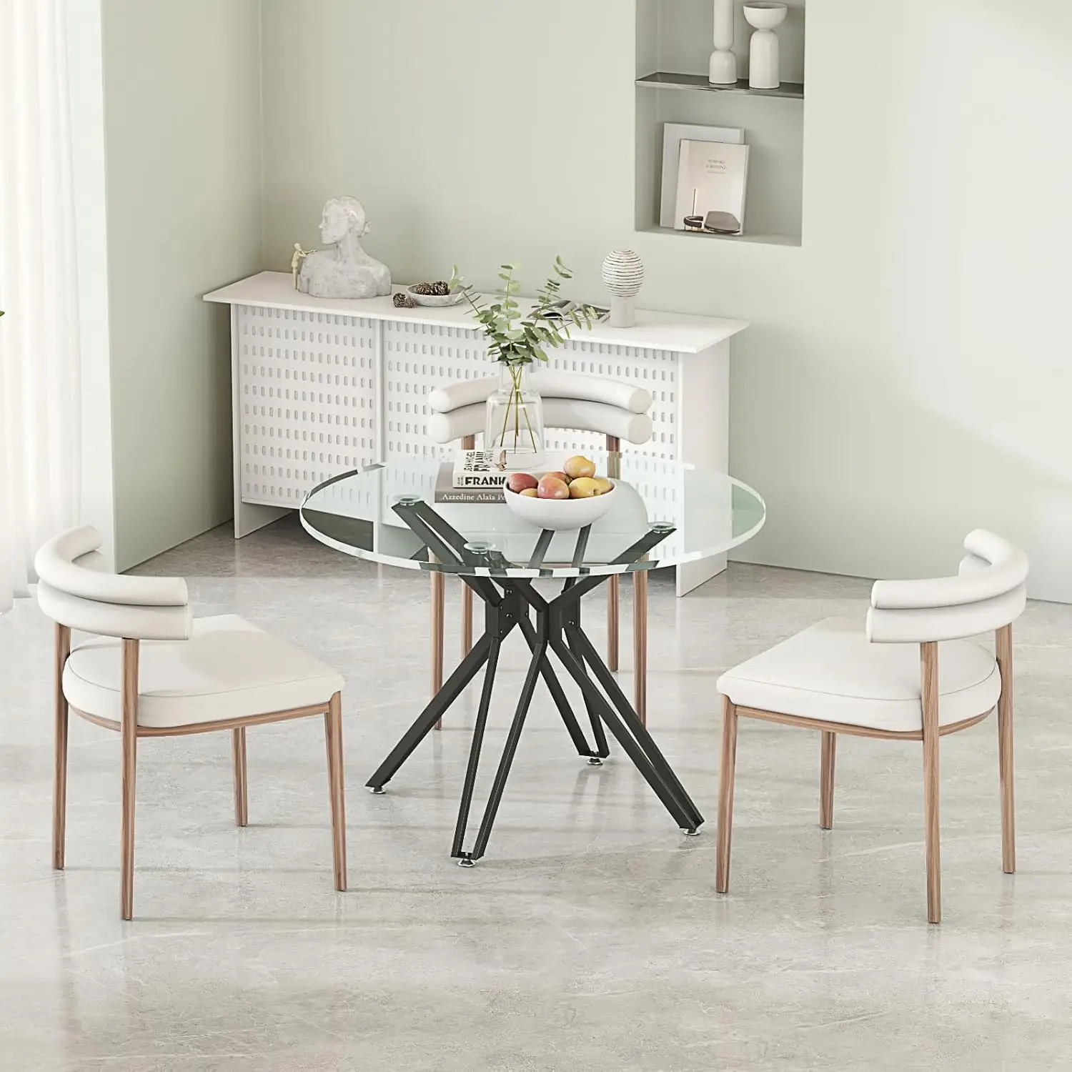 Modern Pedestal Metal Table Base with Suction Cups for Dining & Coffee Tables Versatile Use for Home & Hotel Complements Chairs
