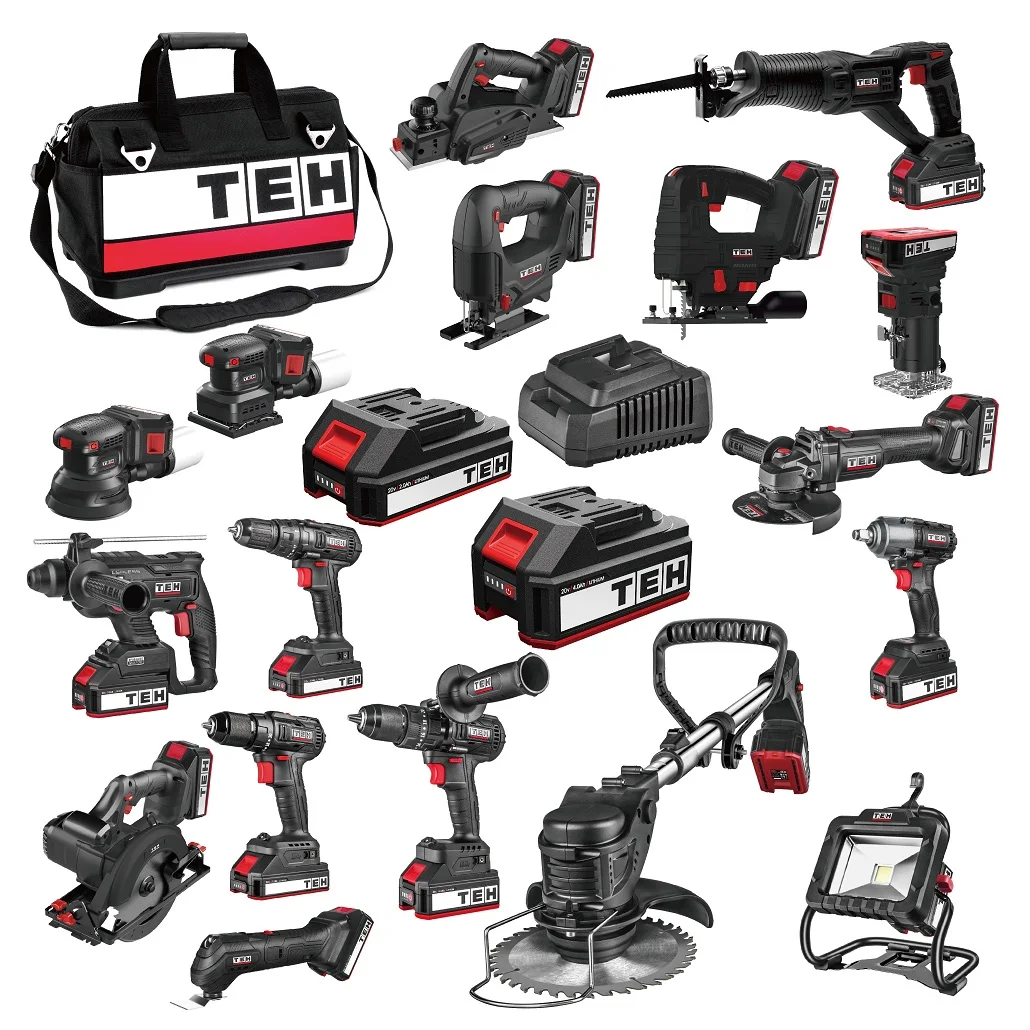 TEH Professional Electric Drills Combo Kit 20V Power Tools Cordless Combo Set