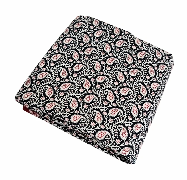 Indian Paisley Printed Cotton Fabric Hand-Printed African Style for Sewing Crafts & Dressmaking for Bags