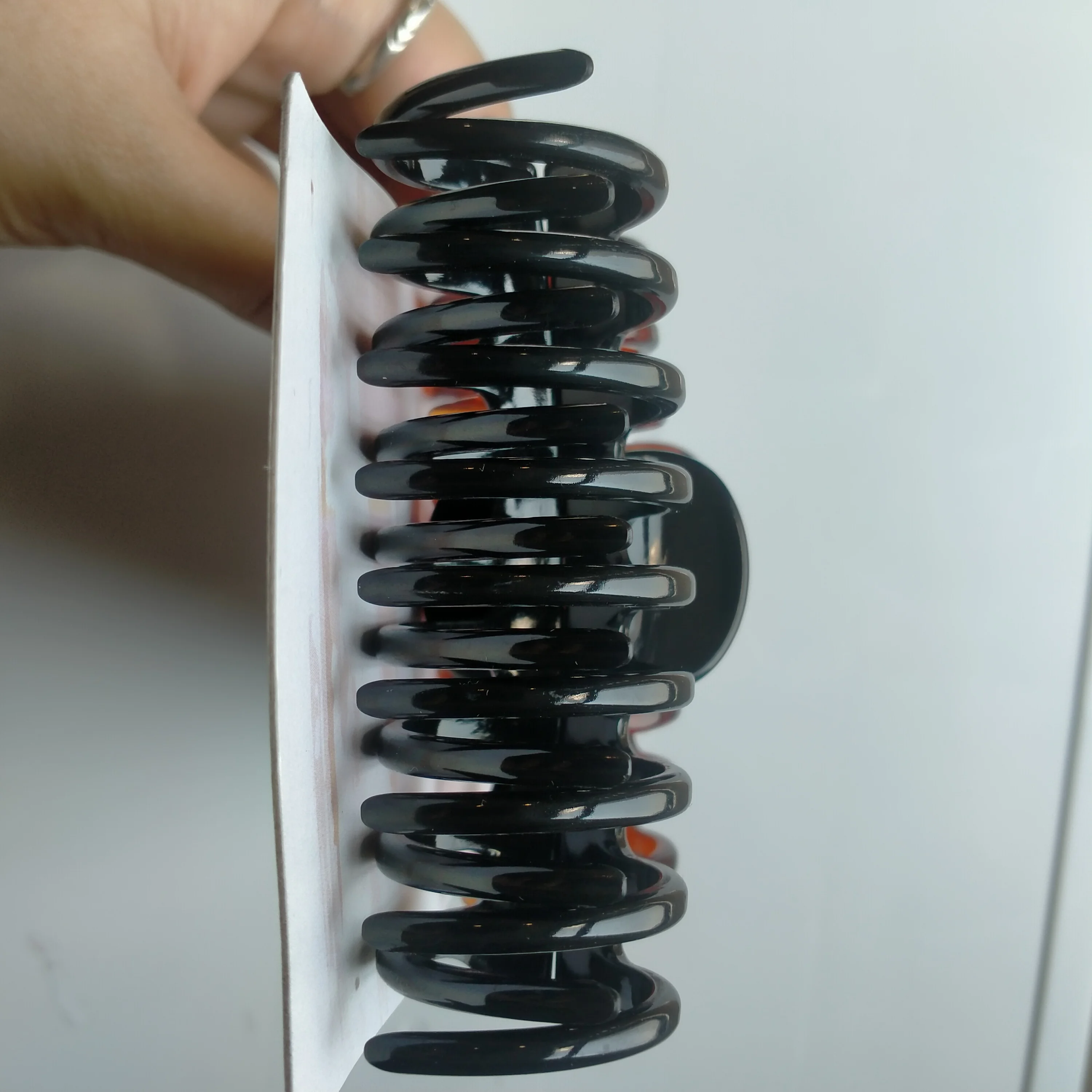 1PCS Plastic 9 cm Hair Claw Clips Hair Accessories Fashion Women Girls Flower Transparent Milk Tea Cellulose Acetate Rhinestone