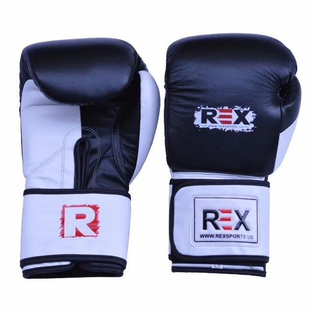 Durable Premium Quality Lightweight Breathable and Comfortable Black and White Boxing Gloves for Fitness Enthusiasts Training