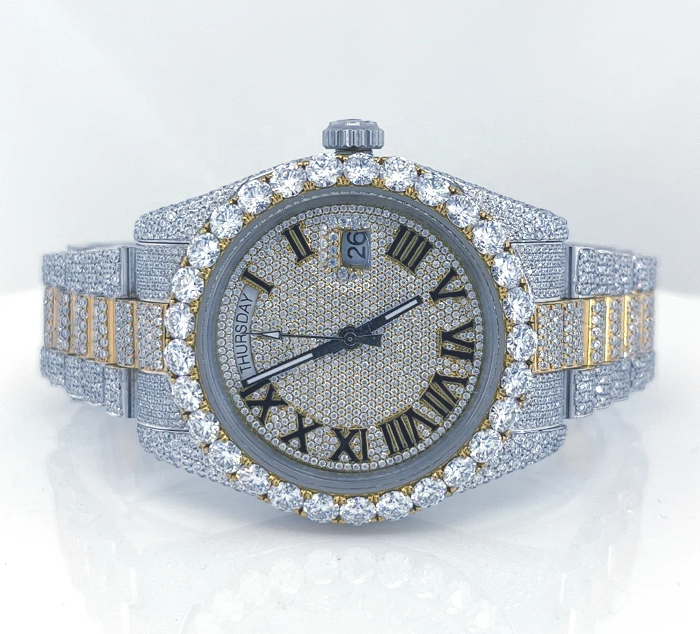 High Selling New Design Full Diamond Watch Moissanite Diamond Watch From Wholesale manufacturing in india