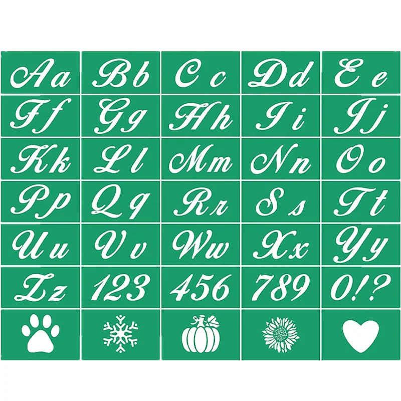Буквы шаблон и цифры многоразовые шелковой ширмы трафареты Алфавит сетка трафарет для рисования по дереву/стены