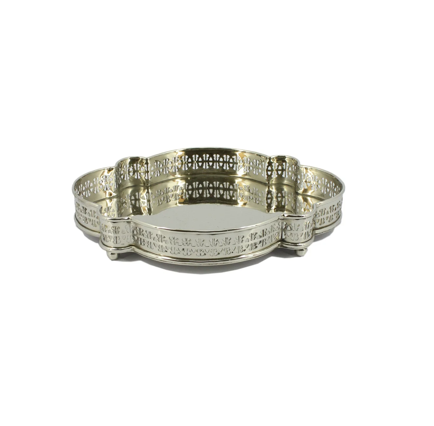 Antique Gold Finished Brass Metal Serving Tray Wholesale Manufacturer New Arrival Metal Tableware Serving Tray Exporter