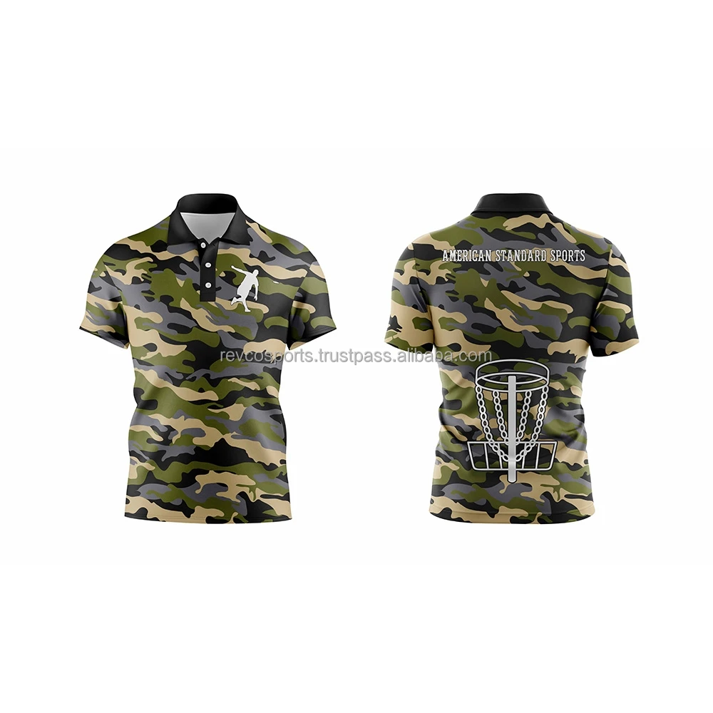 Custom camouflage polo shirts short sleeve for men street style camo poo shirts youth slim fit polo shirts wholesale