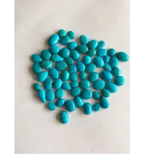 Natural Turquoise known for its captivating blue-green hue and smooth finish With AAA Quality and Exceptional Luster Clarity