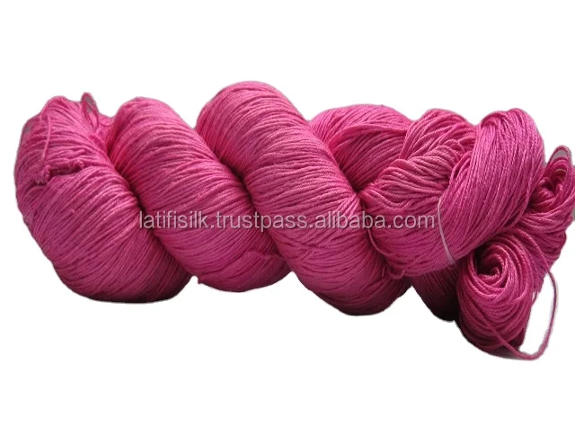 Spun silk yarn Free Design Logo Strong Nature Pure Silk Thread Ring Soft Embroidery OEM Customized Fancy Anti Dye Technics