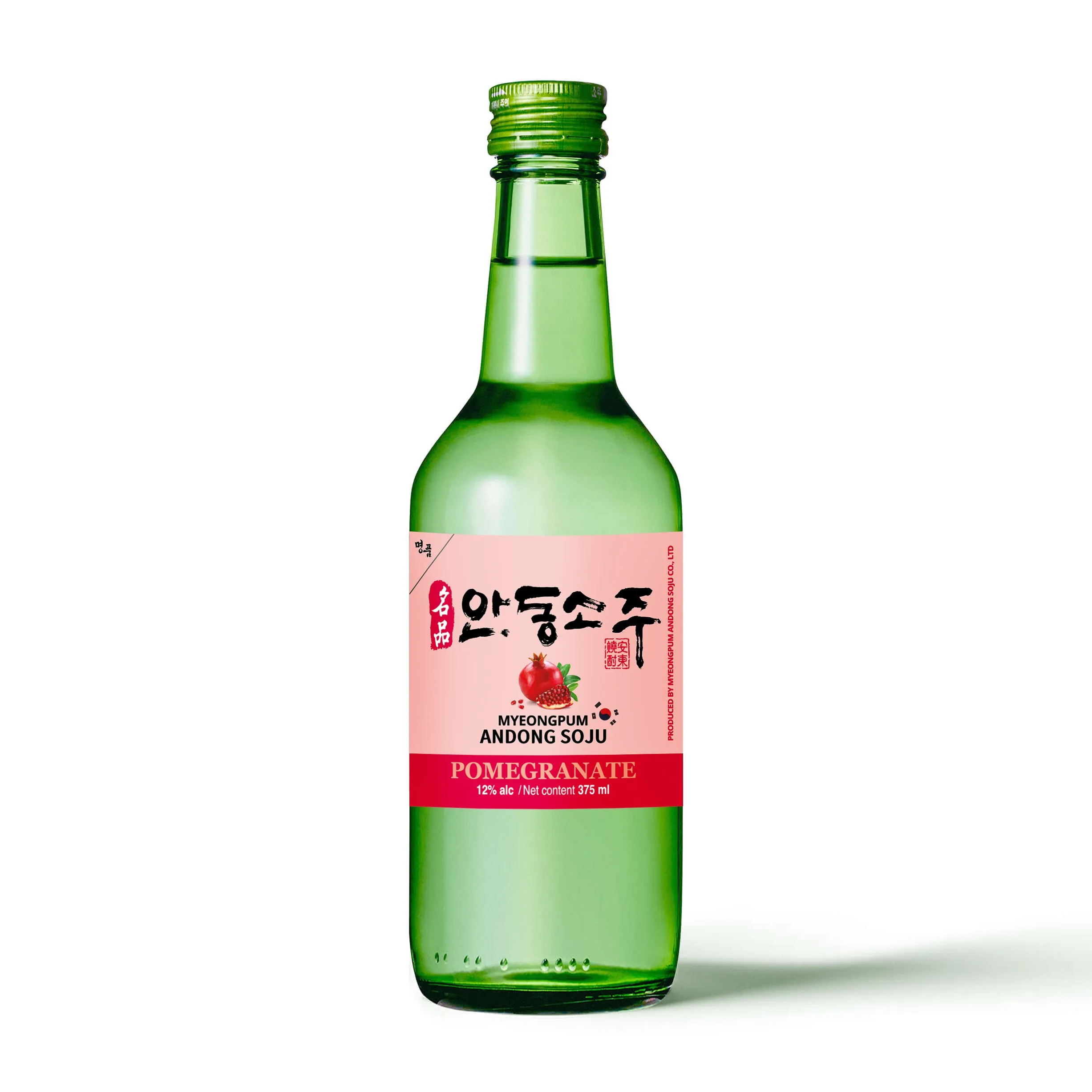 MYEONGPUM ANDONG SOJU вкусная корейская традиционная бутылка 375 мл 12% Премиум гранатовый фруктовый вкус Soju