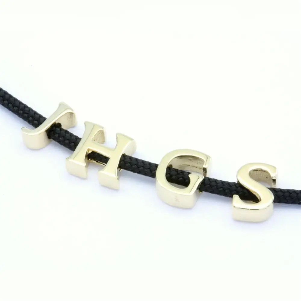 Wholesale 18K 14K 9K Gold Women A-Z 26 letters Initial pendant charms Necklace A-Z letters gift beaded jewelry bracelets