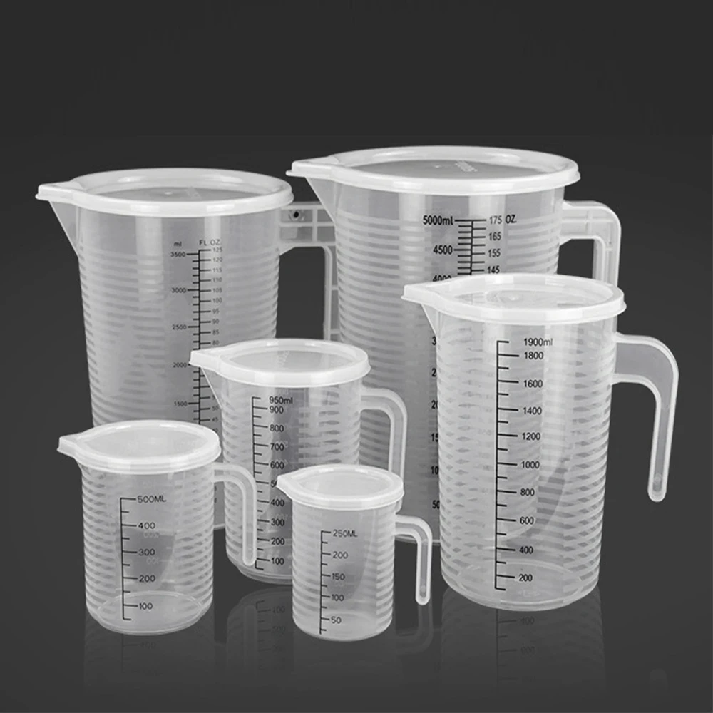 Food Grade Plastic Graduated Cups 3500ml Clear PP Measuring Cup with Double Scale Measuring Jug
