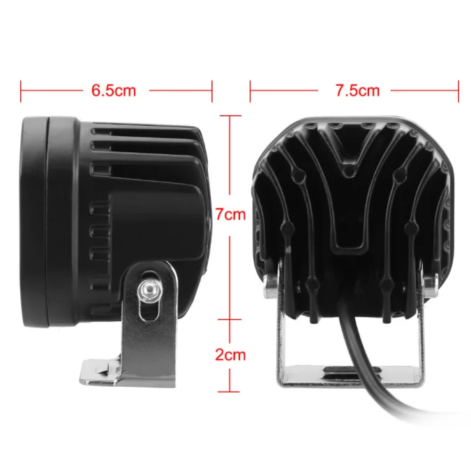 3Inch Mini LED Work Light Square Car Yellow W-hite Spotlight 12V 24V O-ff Road Fog Lamp For Lada Truck 4X4 4WD Car Accessories