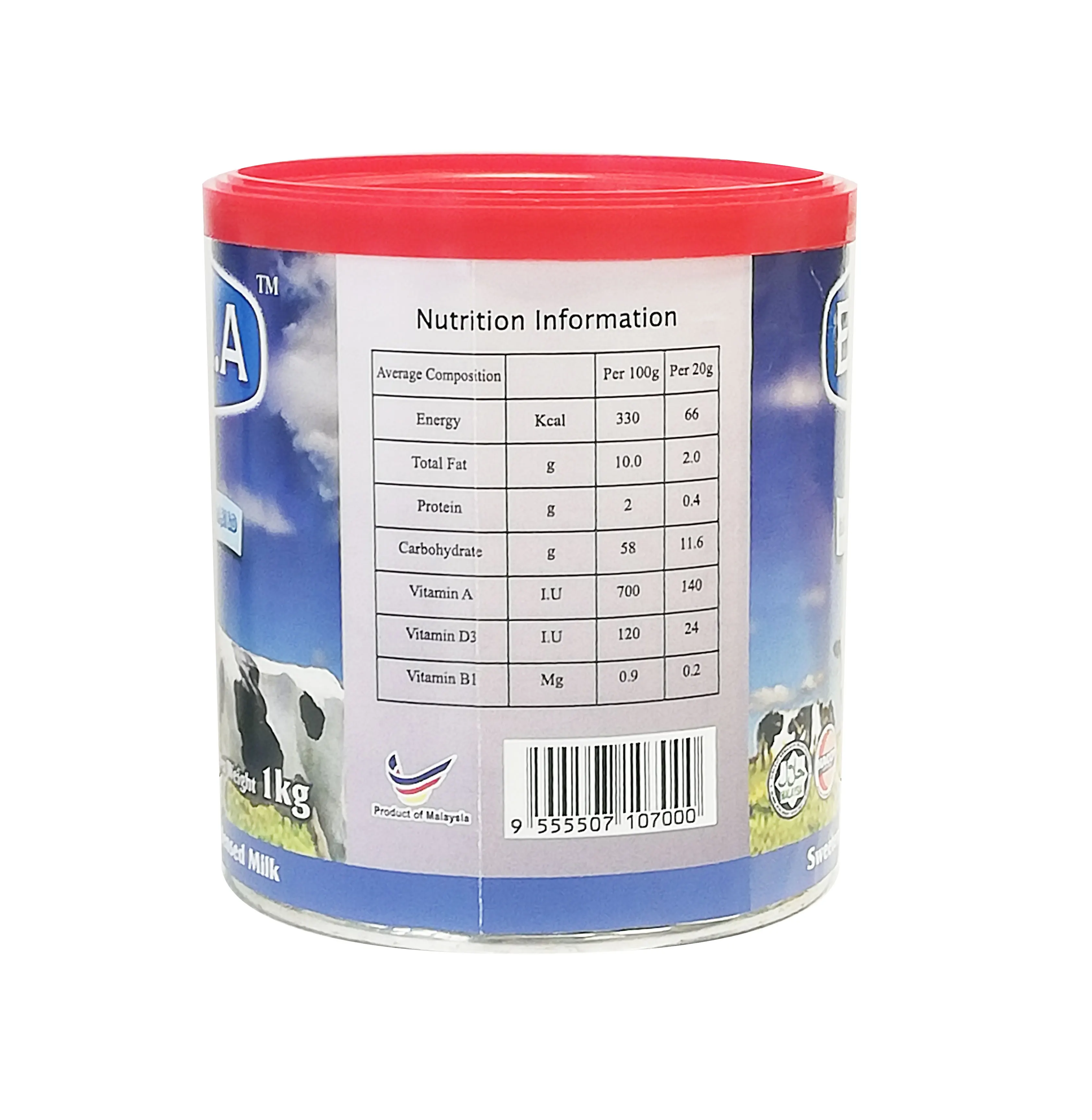 Best Deals Malaysia Supplier Wholesales Natural Fresh Milk Flavor 1kg Weight Yellowish Creamer Condensed Milk 10% Fat Content
