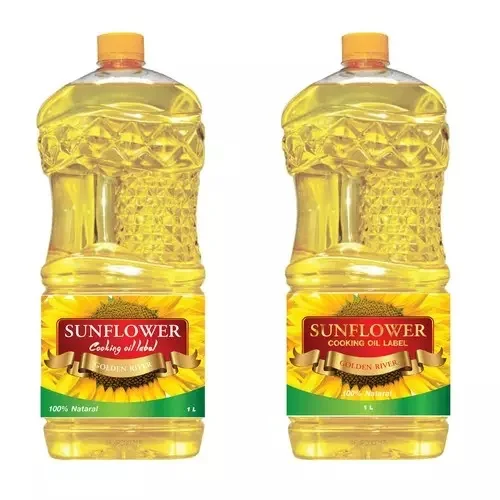 100 Cold Pressed Sunflower Seed Oil Yellow JIN Light OEM CAS Bottle Acid Time Packaging Organic Cosmetic Plastic Liquid Shelf
