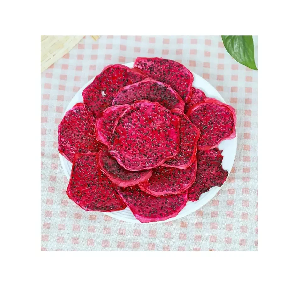 Sweet Sour Salty Fresh Materials Sliced Soft dried Dragon fruit For Snack food With ISO HACCP Certification