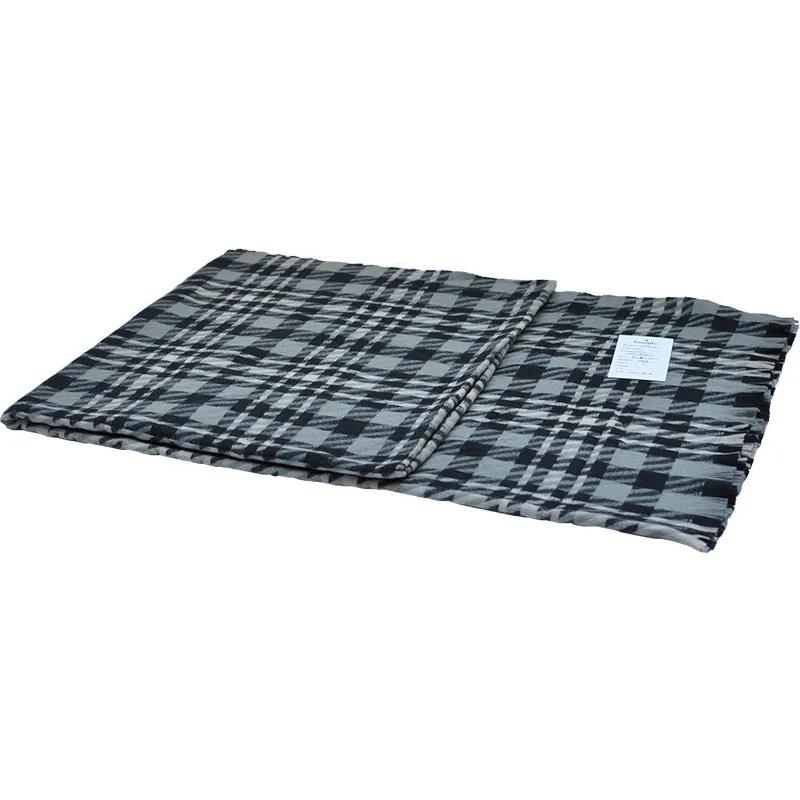 Синяя акриловая шаль с Фениксом, Классическая клетчатая твидовая уютная дешевая зимняя шаль в клетку, оптовая продажа, 2022, шемаг дупатта