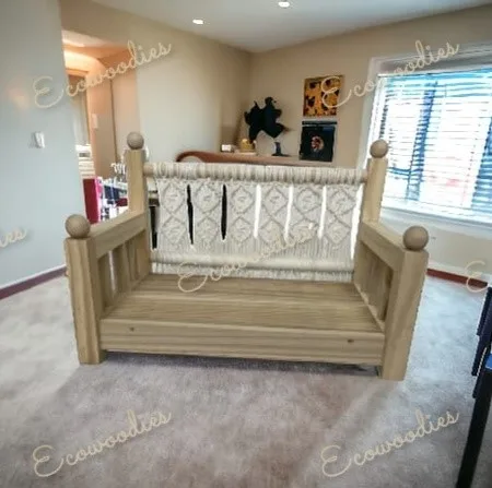 Classic Antique Handmade Natural Bamboo  Newborn Photo Prop Solid Wood Home Arm Chair For Kids Newborn Studio Props