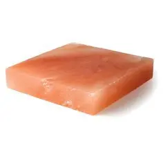 Finest Organic Quality Himalayan Pink Salt Cooking Slab 8 x 8 x 1.5 inches With Premium Quality Stainless Steel Holder