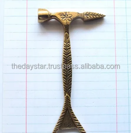 Customisable Vintage Hammer Wood Bottle Opener for Homes Bars and Every Other Place-Stainless Metal for Wine Beer and Can Use