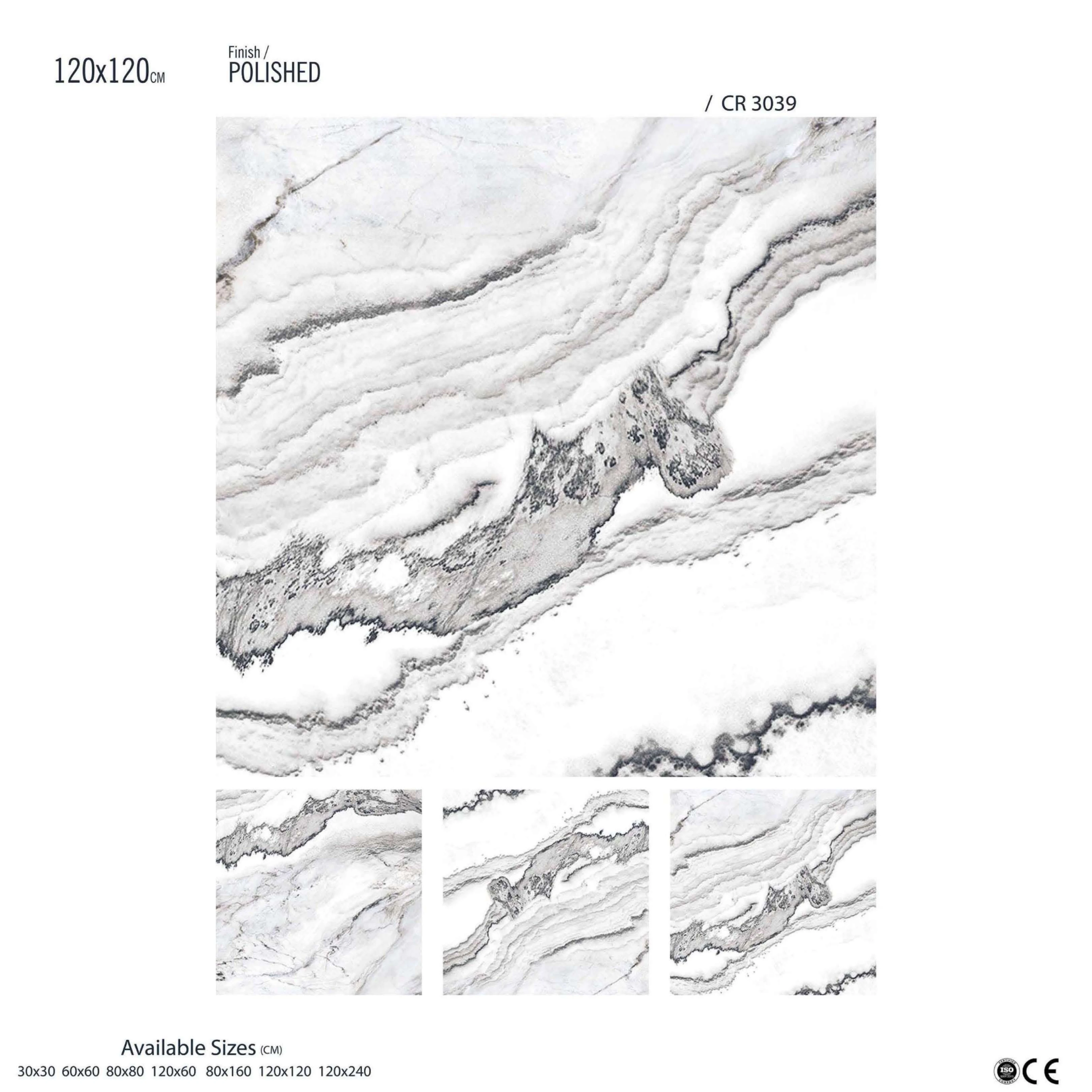 800x1600 mm Marble look slab wall tile for interior decoration 9 mm High quality porcelain polished glazed slab tile