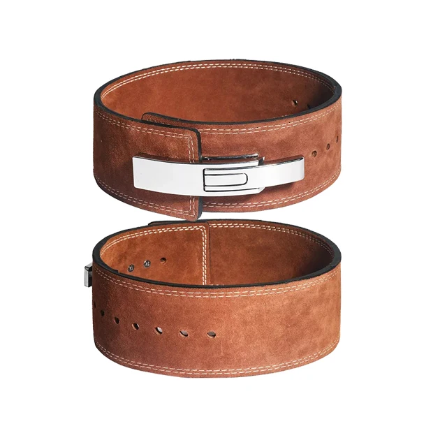 Top Quality Products Latest Custom Design Gym Equipment Gear Weightlifting Power Lifting Leather Lever Buckle Belt For Sale