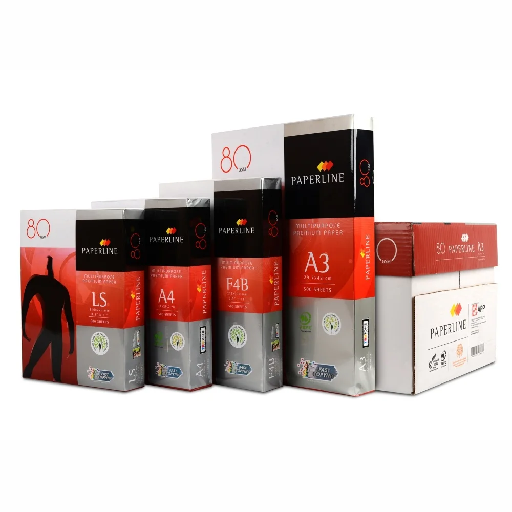 Good Quality Cheap 80gsm Paperline / Paperbase Gold A4 Copy Paper for sale