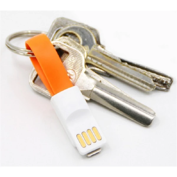 2-in-1 Mini Magnetic USB Cable Keychain Compact Convenience Stay Connected On-the-Go Compact Design