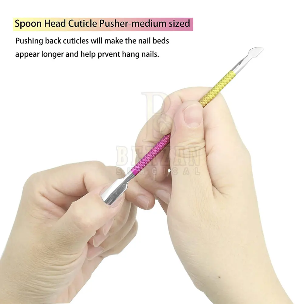 Personalised Logo Metal Nail File Cuticle Nipper Pusher Remover Cuticle Pusher/Nail Tools/Beauty care instruments