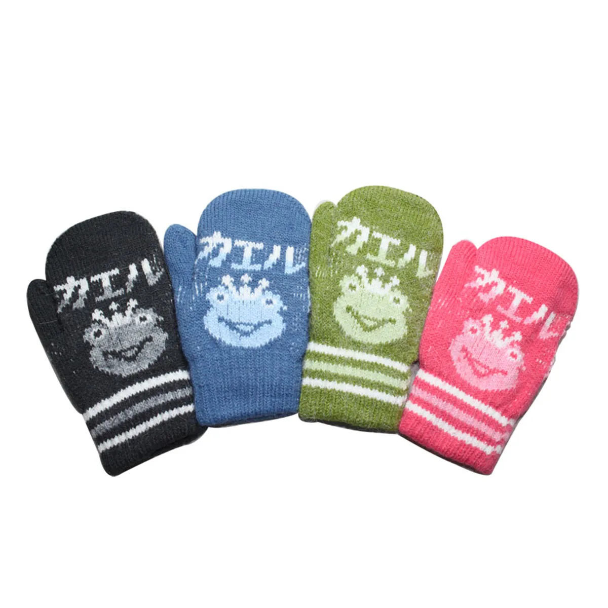baby boys patchwork outdoor mittens wool gloves