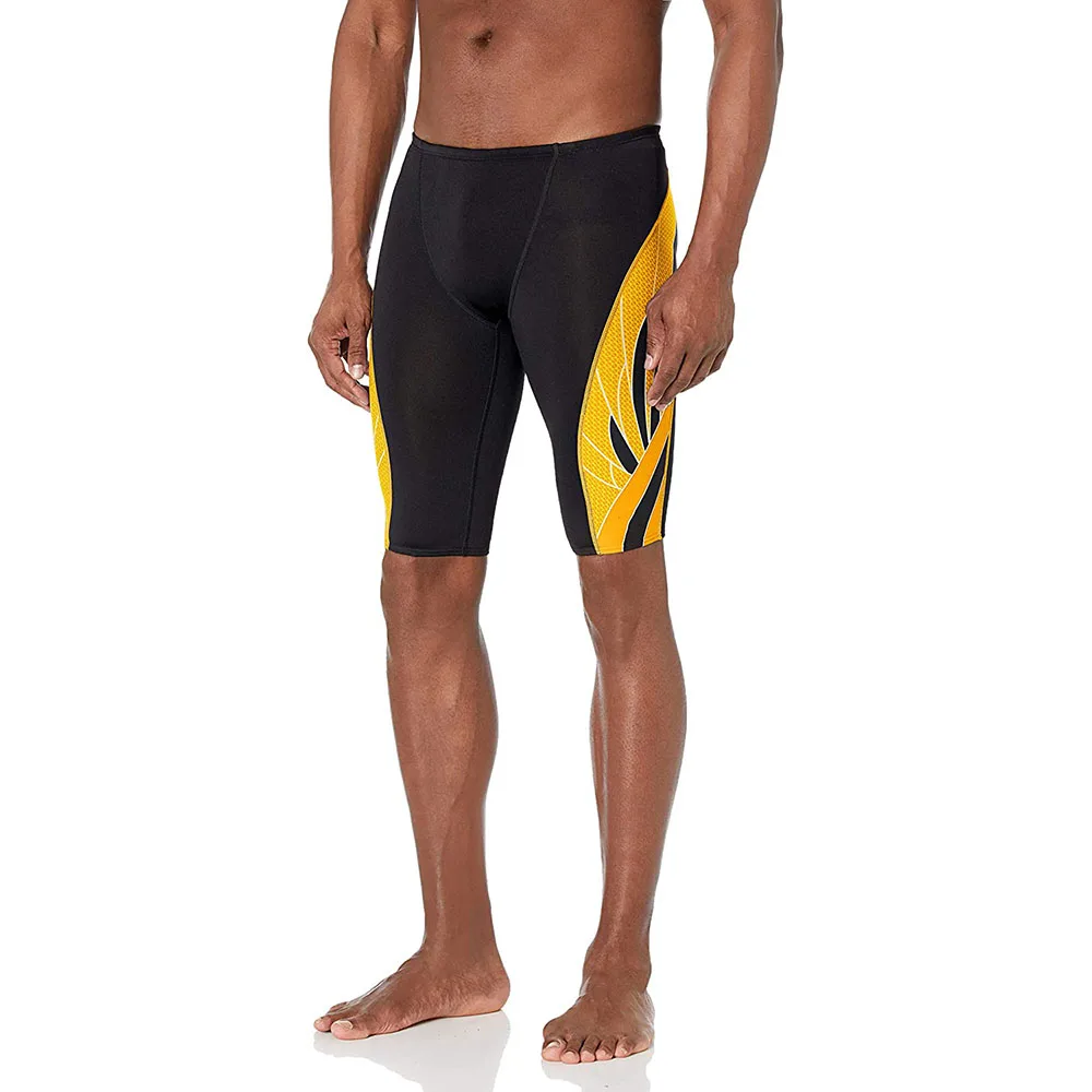 Custom Mens Swim Jammers Youth Competitive Swim Team Suit UPF 50+ Quick Dry Athletic Swim Shorts OEM Surfing Shorts for Sale