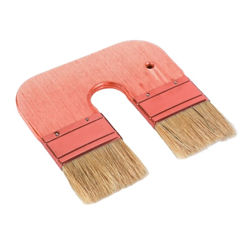 Decoration paint tools artist set professional paint roller brushes wooden double side pure bristle wall paint brush