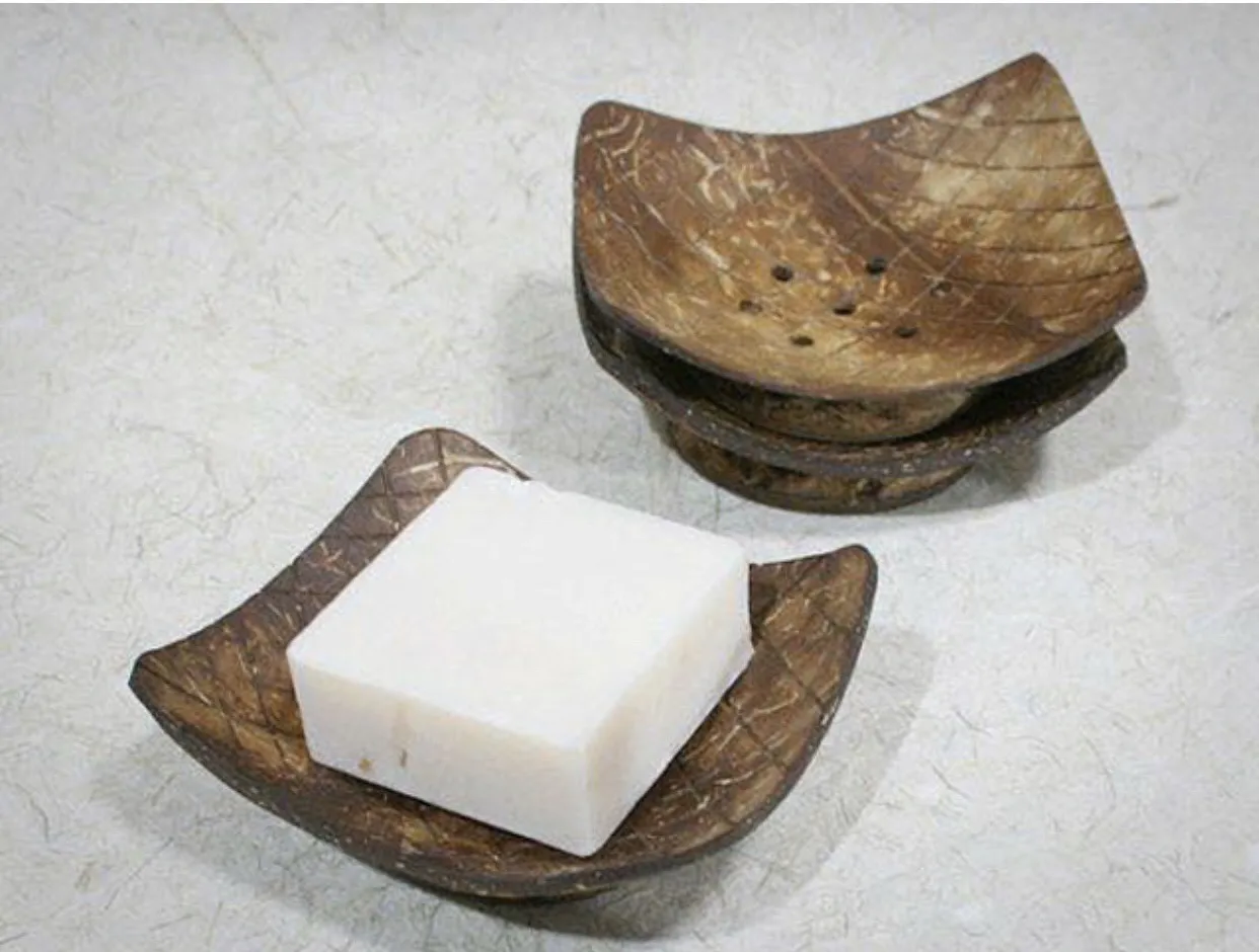HOT TREND Bathroom Accessories Kitchen Accessories Coconut Soap Dishes Soap Holder Candle Holder Best Home Decoration