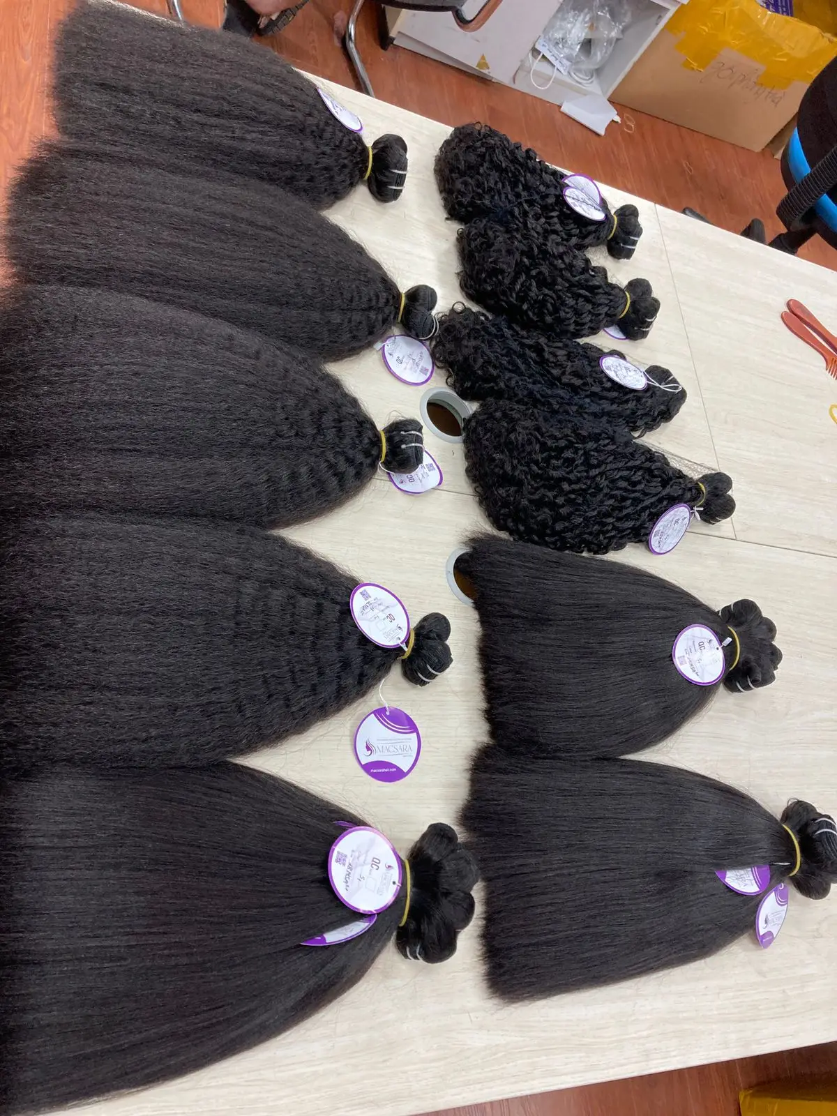 Wholesale machine weft hair bundles Vietnamese human hair extensions raw hair customized length and textures