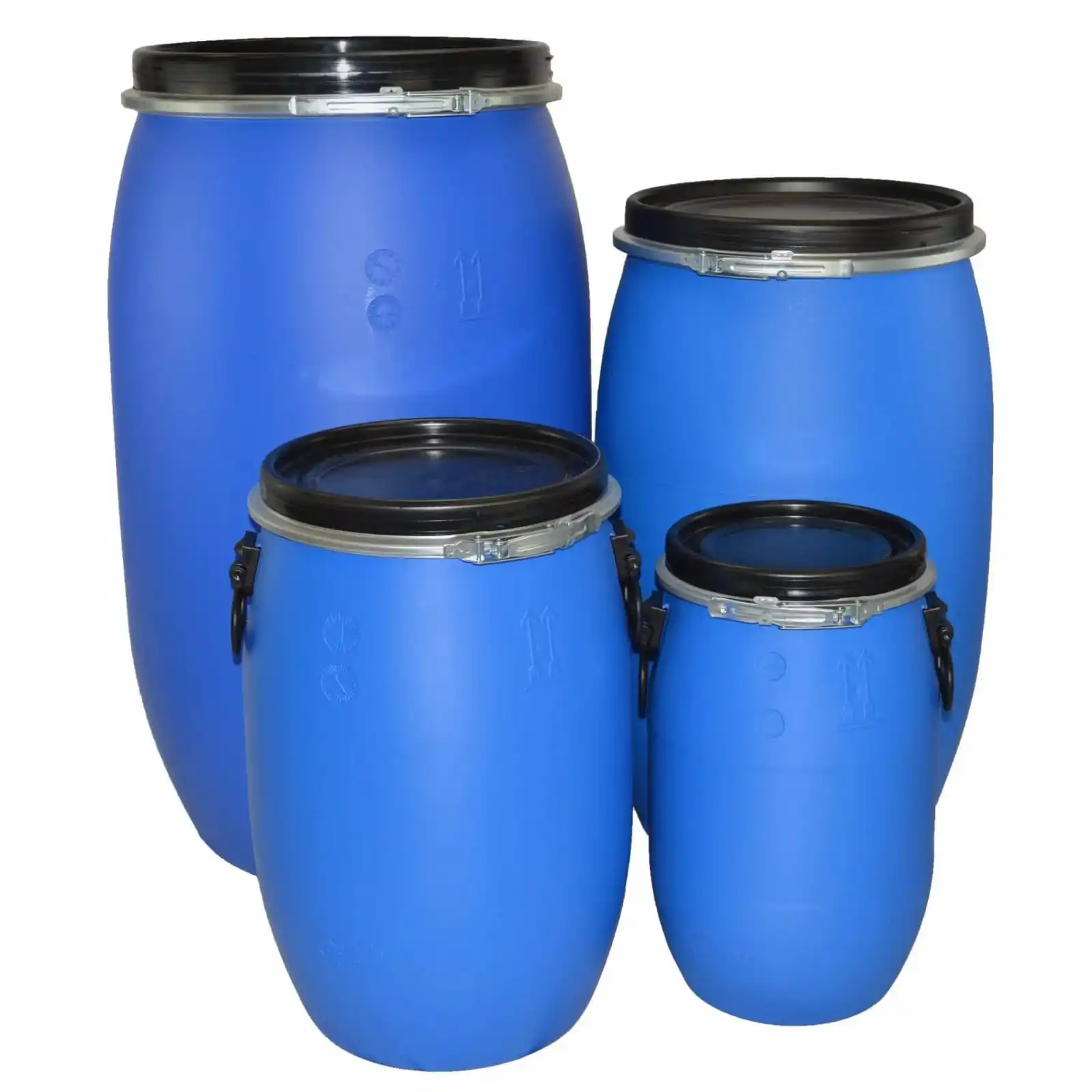 200l 220l barrel 55 gallon blue drum plastic stacking drums