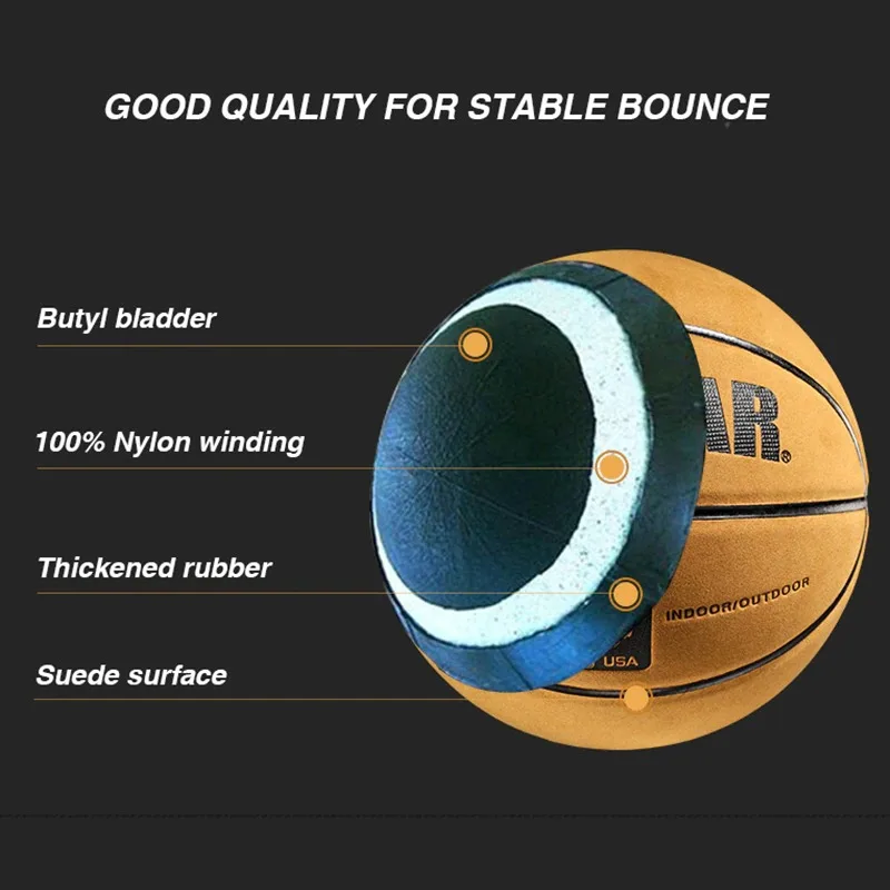 Hot Selling Basketball Size 7 Laminated Basket Ball Supplier for Indoor/Outdoor Activity Street Ball