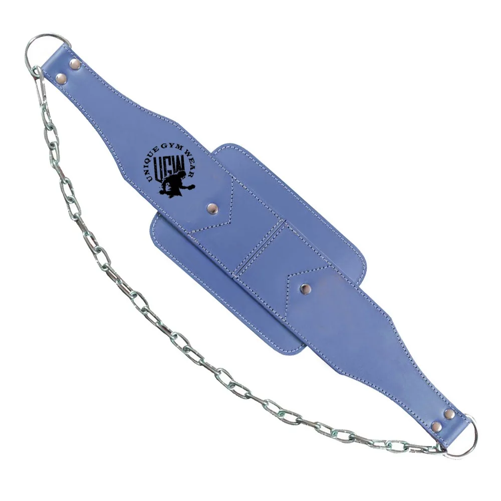 High quality Weight lifting Dipping training Belt with Chain Neoprene Gym Fitness workout Double Support Brace Dip Belts