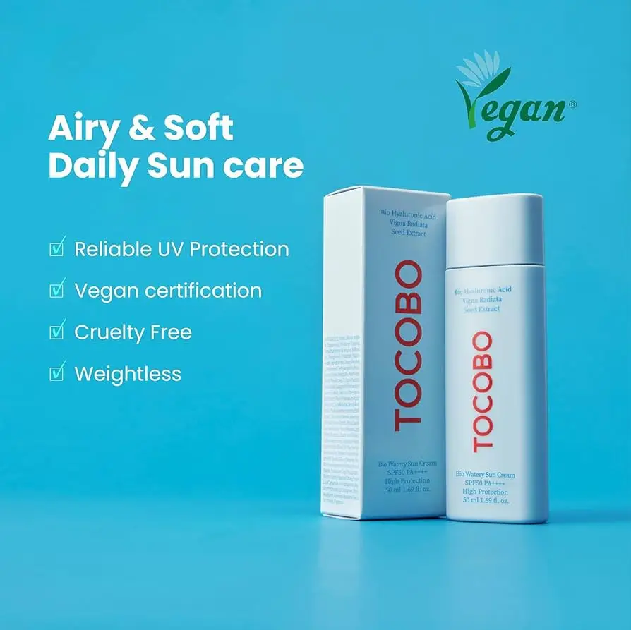 Tocobo BIO WATERY SUN CREAM SPF50+ PA++++ Korean Skincare Kbeuaty Cream Toner Serum Facial cosmetics