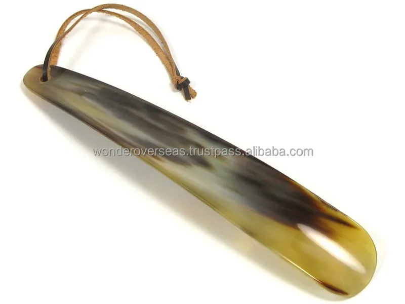 Indian High Quality Natural Buffalo Shoe Horn For Footwear/garden Of Arts Stylish Hand Made Buffalo Shoe Horn/ BY WONDEROVERSEAS