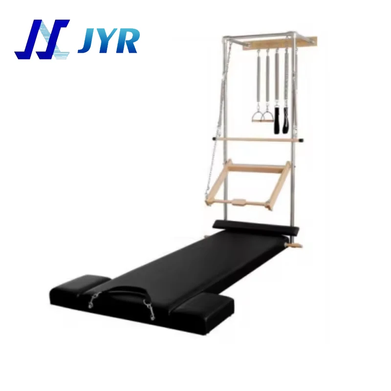 JUNYIRUN  Pilates Reformer Longotech Gym Wall Tower Unit Studio Maple Wall Mounted Pilates Reformer Spring Yoga Training Station