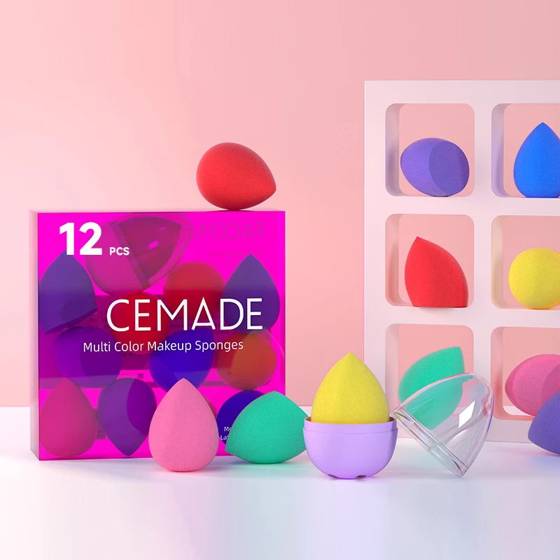 Custom Plastic Box Logo Color Surface Treatment PET/PP/PVC Plastic Box Packaging for Cosmetic Blender Sponge Egg